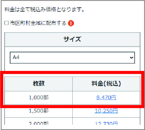 料金表ページ(スマホ版)